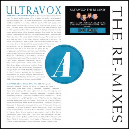 (LP) ULTRAVOX - THE RE-MIXES
